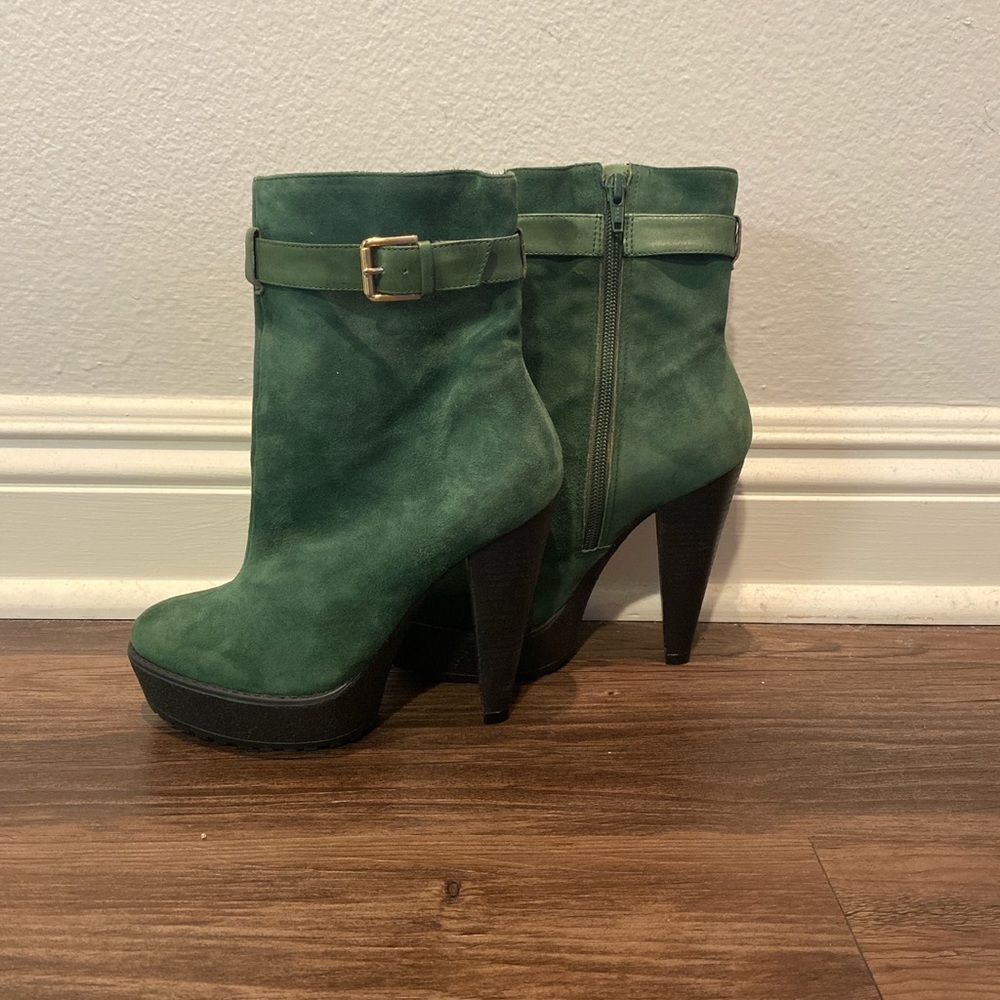Bridget Bailey Emerald Green 3 In High Heel Boots